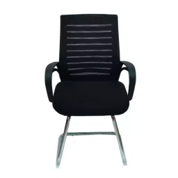 Veeshna Polypack Fabric Black Medium Back Visitor Chair CRH-1020-image-54