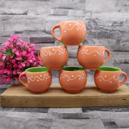 laghima jadon Multicoloured Textured Ceramic Matte Mugs Set of Cups and Mugs image 2
