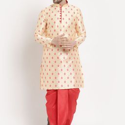 Sydney Heights Men Regular Thread Work Kurta with Dhoti Pants-16