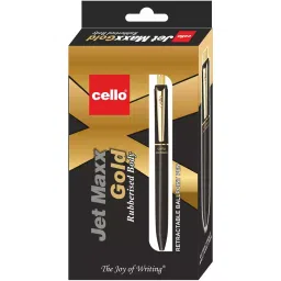 Cello Jet Maxx Gold Ball Pen Click Mechanism Closure Type Blue Ink, 8907234000399-picture-10