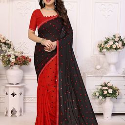 Moda Rapido Polka Dot Poly Georgette Saree-picture-21