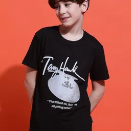 Lil Tomatoes Boys Typography Printed T-shirt-image-80