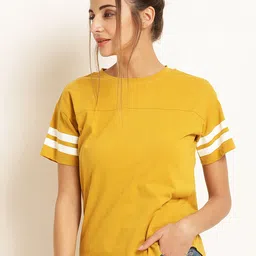 Harpa Women Mustard-Yellow Solid Top-image-23