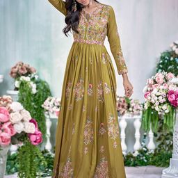 CHHAAP Embroidery Fit & Flare Maxi Dress-image-55