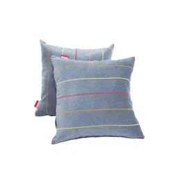 Elegant Comfy 29x29x13cm Grey Cushion Pillow CU06 (Pack of 2)-42
