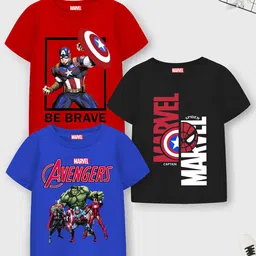 Marvel by Miss and Chief Boys 3 Avengers Printed Applique T-shirt-picture-13
