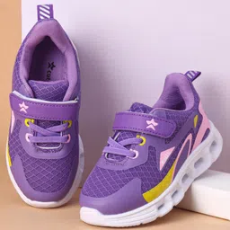 Cute Walk by Babyhug Sneakers With Velcro Closure - Purple-picture-40