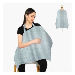 AHC Easy Feed Cotton Nursing Cover Stylish Comfort for Breastfeeding Moms With Mobile Pocket-Grey-image-23