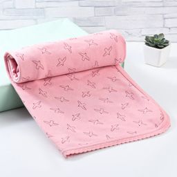 Zero Interlock Knit   Bath Towel with Birds Print L 83 x B 83 cm - Peach-image-46