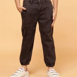Tales & Stories Denim Woven Solid Jeans - Brown-picture-5