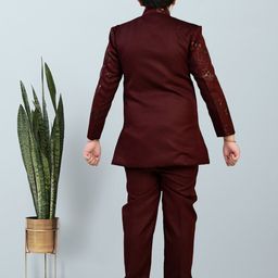 BAESD Boys Self Design Sherwani Set image 4