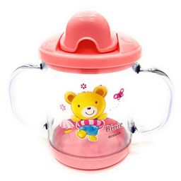 Kritiu Baby Sippy Spout Cup With Handles 200 ml & Fruit Feeder Nibbler Combo Of 2 - Pink & Blue image 2