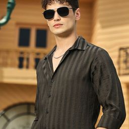 Campus Sutra Men Classic Opaque Striped Casual Shirt-picture-4