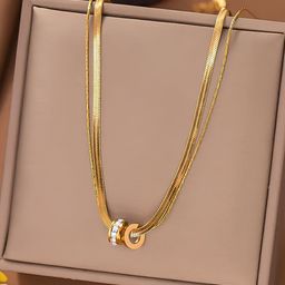 KARISHMA KREATIONS Gold-Plated Layered Necklace-image-46
