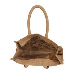 Kuber Industries Shopping BagJute Eco-Friendly & Reusable Grocery BagHand Bag With Zip & Handle for Daily UsePack of 2,Brown, image 5
