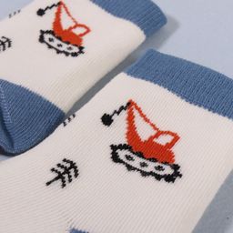 KIDLINGSS Pack Of 3 Cotton Dinosaur & Construction Vehicles Printed Anti Bacterial Socks - Multi Colour image 5