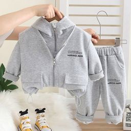 INCLUD Boys Printed Hooded Sweatshirt With Joggers And Jacket-picture-47