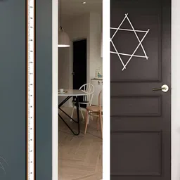 Jaamso Royals Brown & Black Printed Animal Series Height Self-Adhesive Wall Sticker-image-27
