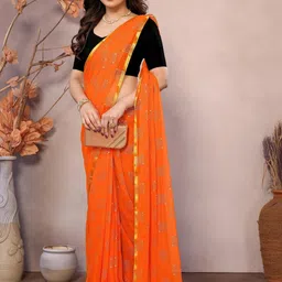 REDFISH Printed Bollywood Chiffon Saree-picture-42