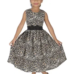 YOUNG BIRDS Animal Print Fit & Flare Maxi Dress-image-36