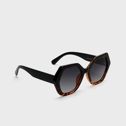 20Dresses Women Black Lens & Brown Oversized Sunglasses with-image-64