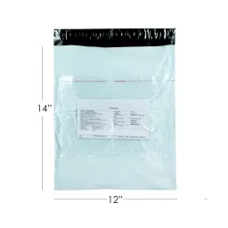 Jflexy (12X14+2 inch) 51 Micron Without Pod Plain Packaging Courier Bag Pack of 500-68