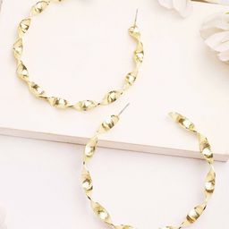 Bohey by KARATCART Contemporary Half Hoop Earrings-37