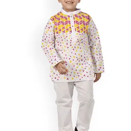 NEW GEN Boys Printed Regular Kurta with Trousers-picture-12