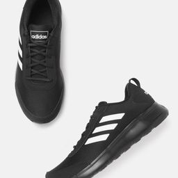 ADIDAS Men Black Woven Design Clear Factor Running Shoes-30