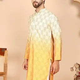 Anouk Men Geometric Printed Sequinned Kurta image 2