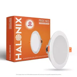 Halonix Pride Neo LED Recessed Down Lighter Polycarbonate 10 W, Cool White (Pack of 4 Pcs) image 2