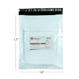 Jflexy (14X17+2 inch) 51 Micron Without Pod Plain Packaging Courier Bag Pack of 100-63