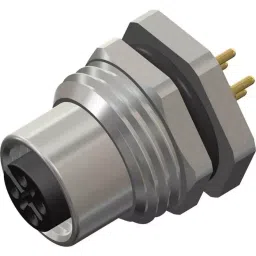 RS PRO Circular Connector 4 Contacts Rear Mount M12 Connector Socket, 2017188-6