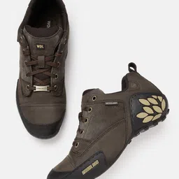 Woodland Men Nubuck Leather Sneakers-image-63