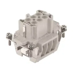 Harting Heavy Duty Connector Inserts / Modules HEAVY DUTY INSERT, RCP, 6POS, 0.5MM2, 09338062703-47