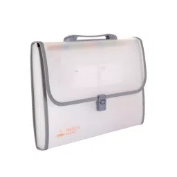 POLEN PREMIUM Expanding File Folder Polypropylene (PP) Fullscape 27x39 cm Buckle Closure, PPX1-Grey-11