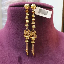 Anshenterpris Gold-Plated Sui Dhaga Dome Shaped Jhumkas-66