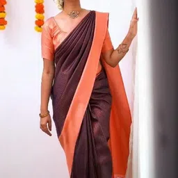 parampara ethnic Moiety Soft Banarasi Pure Silk Saree-picture-30