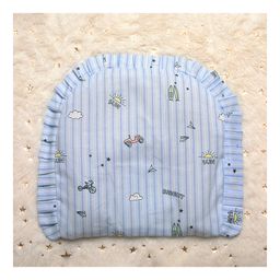 Enfance Nursery Cotton Vehicle Print Rai Pillow - Blue-10