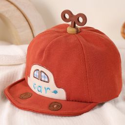 Kicks & Crawl Cotton Car Embroidered Cap - Red-picture-13