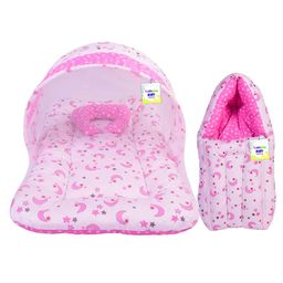 Babytoons Born Baby Combo of Bed with Net & Carry Bag(0-6 Months)-1