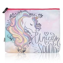 Echo Boomers Pink Unicorn Printed Twin Folder Set with A4 Document Holder and Padded Tablet Sleeve-16