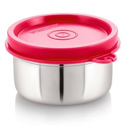 Steel Lock Flex Stainless Steel Container/Dabba with Lid Airtight for Food Storage, Easy to Carry, Leak Proof and Stackable (SL-12/150 ml) Pink.-27
