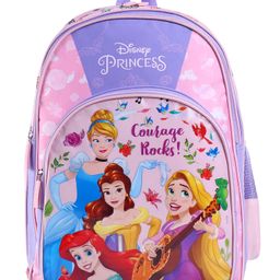 Disney Princess Printed School Bag Pink - Height 16 Inches-image-86