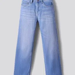 Primo Gino Cotton Woven Full Length Washed Jeans - Light Blue-picture-8
