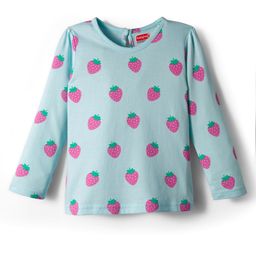 Babyhug 100% Cotton Knit Full Sleeves T-Shirt with Fruit Print - Light Blue-picture-38