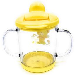 Kritiu Baby Sippy Spout Cup With Handles 200 ml & Fruit Feeder Nibbler Combo Of 2 - Yellow & Green image 4