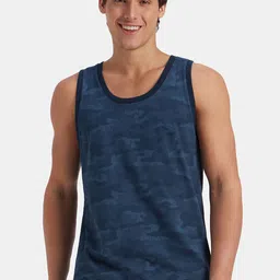 Jockey Super Combed Cotton Blend Sleeveless Printed Low Neck Styling Tank Top - AM67-picture-6