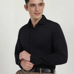 Allen Solly Sport Men Slim Fit Solid Cotton Formal Shirt-image-94
