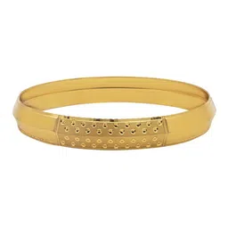 bodha Men Gold-Plated Artificial Stones Studded Sikh Kada Bracelet-15